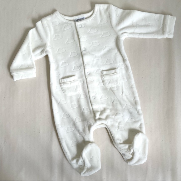 Absorba Infant Baby Velour Bodysuit with Footie, 0-3 mos, NWOT - Picture 2 of 7